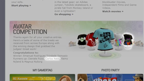 A screenshot of xbox.com featuring my T-shirt design