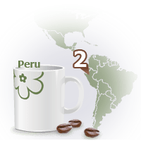 A map pointing a Peru.
