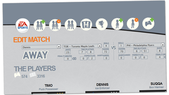 Screenshot illustrating the Edit Match view which allows players to edit a match.