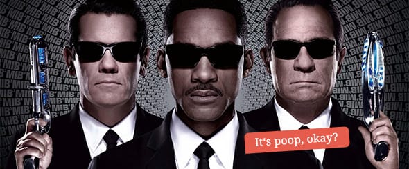 Josh Brolin as young Agent K, Tommy Lee Jones as present day Agent K and Will Smith as Agent J.