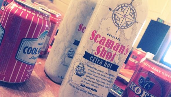 Seaman's Shots Extra Hot, a salty liquorice infused spirit.