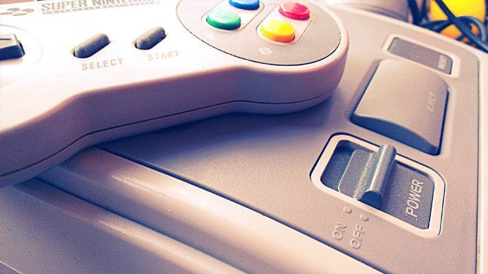 A SNES console