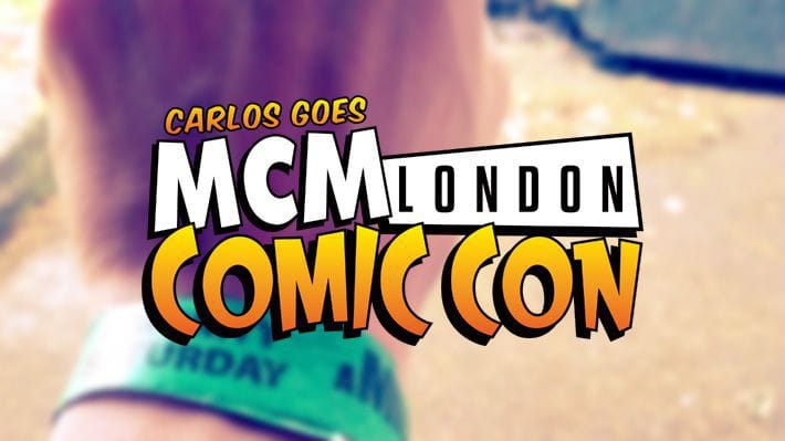 Blurred hand with Saturday entry wristband for MCM London Comic Con, 2014