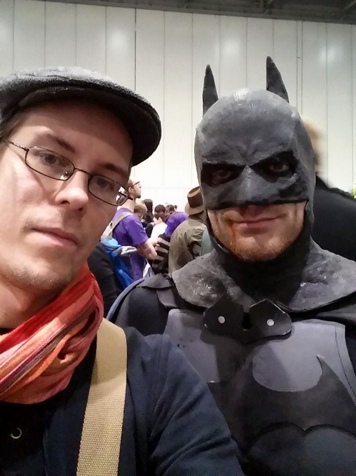 Me and Batman taking a selfie