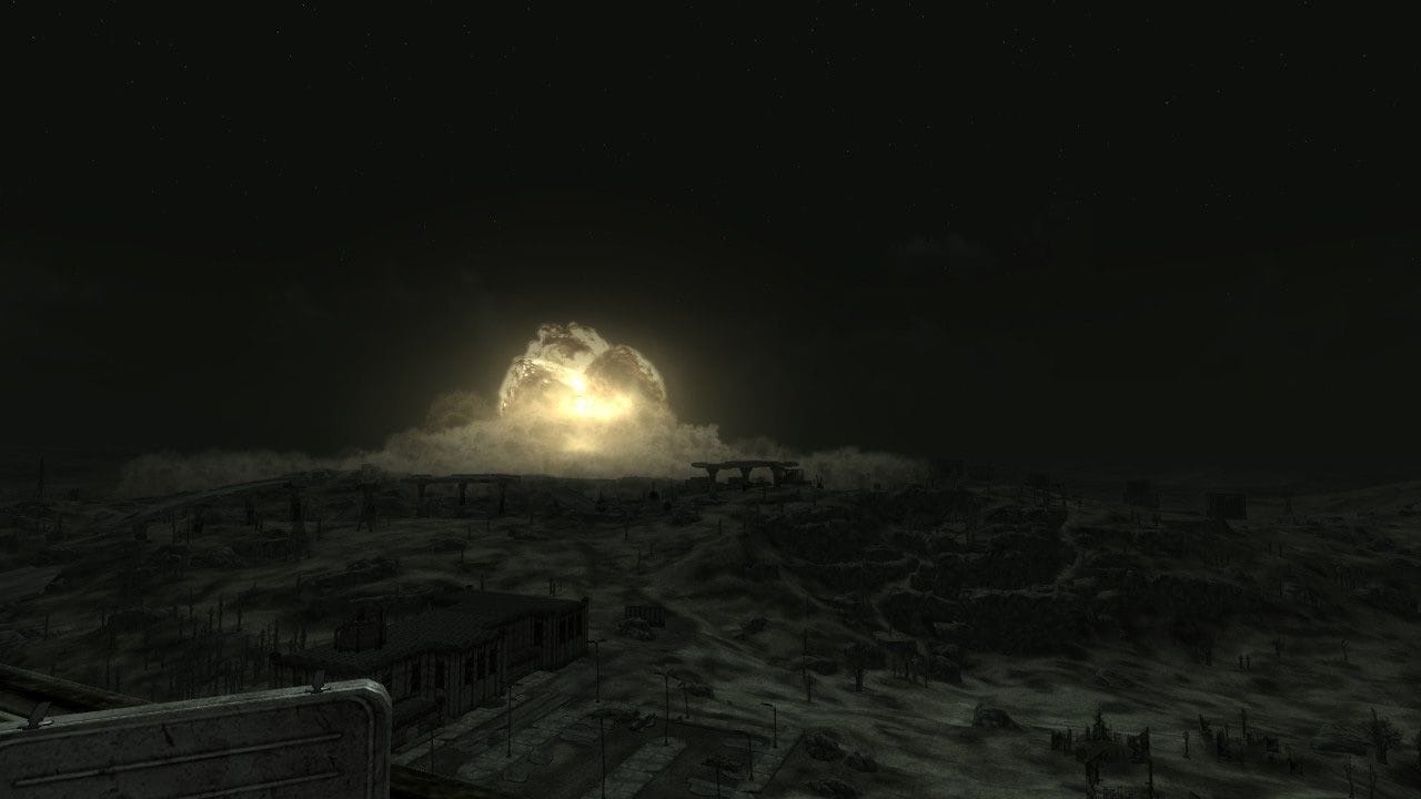 Blowing up the Megaton nuke as viewed from Tenpenny Tower.