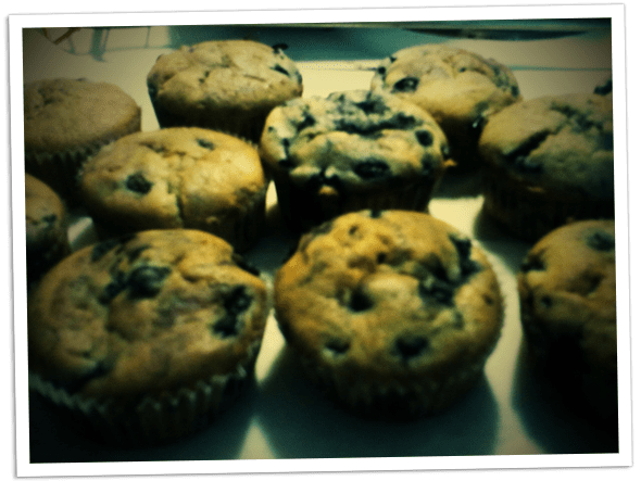 Blueberry muffins.