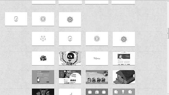 Screenshot of the Portfolio section of my future website, displaying thumbnails of recent works.
