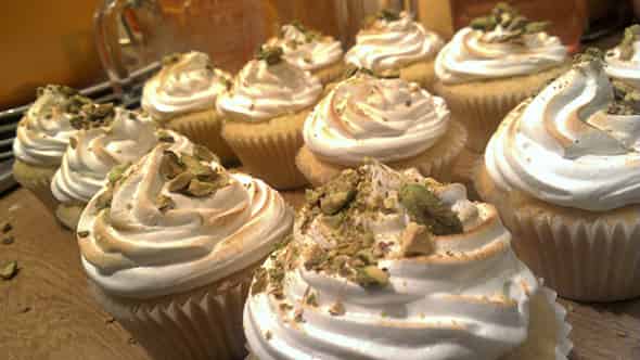  Close-up of cupcakes.