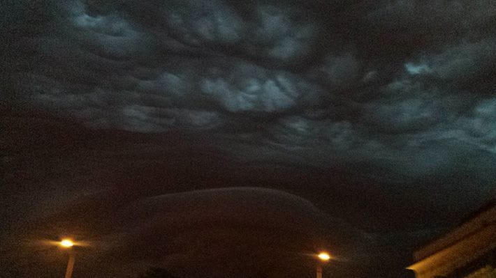 Ominous thunderstorm clouds.