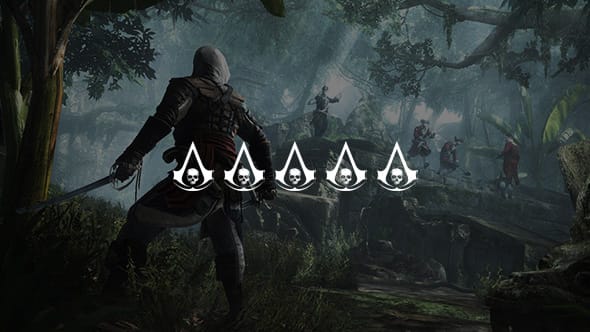Assassin's Creed IV: Black Flag still gets 5 out of 5 creed insignias.