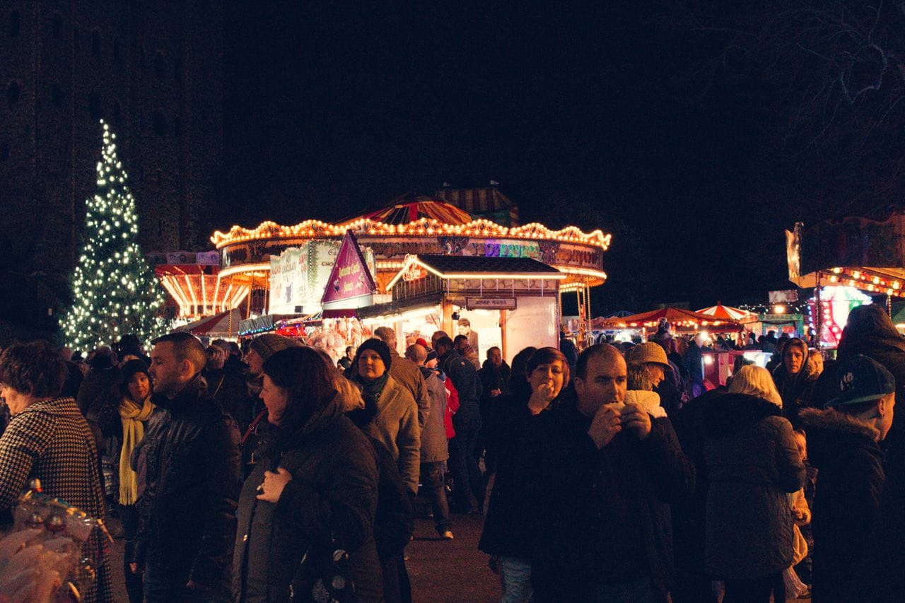 Overlooking the people at the Dickensian Christmas 2015.