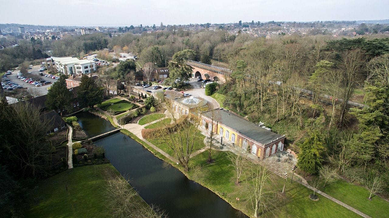 Aerial view of Turkey Mill