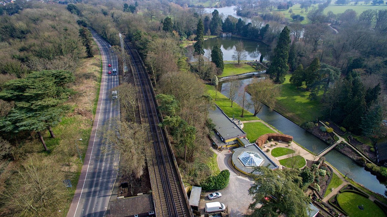 Aerial view of Turkey Mill