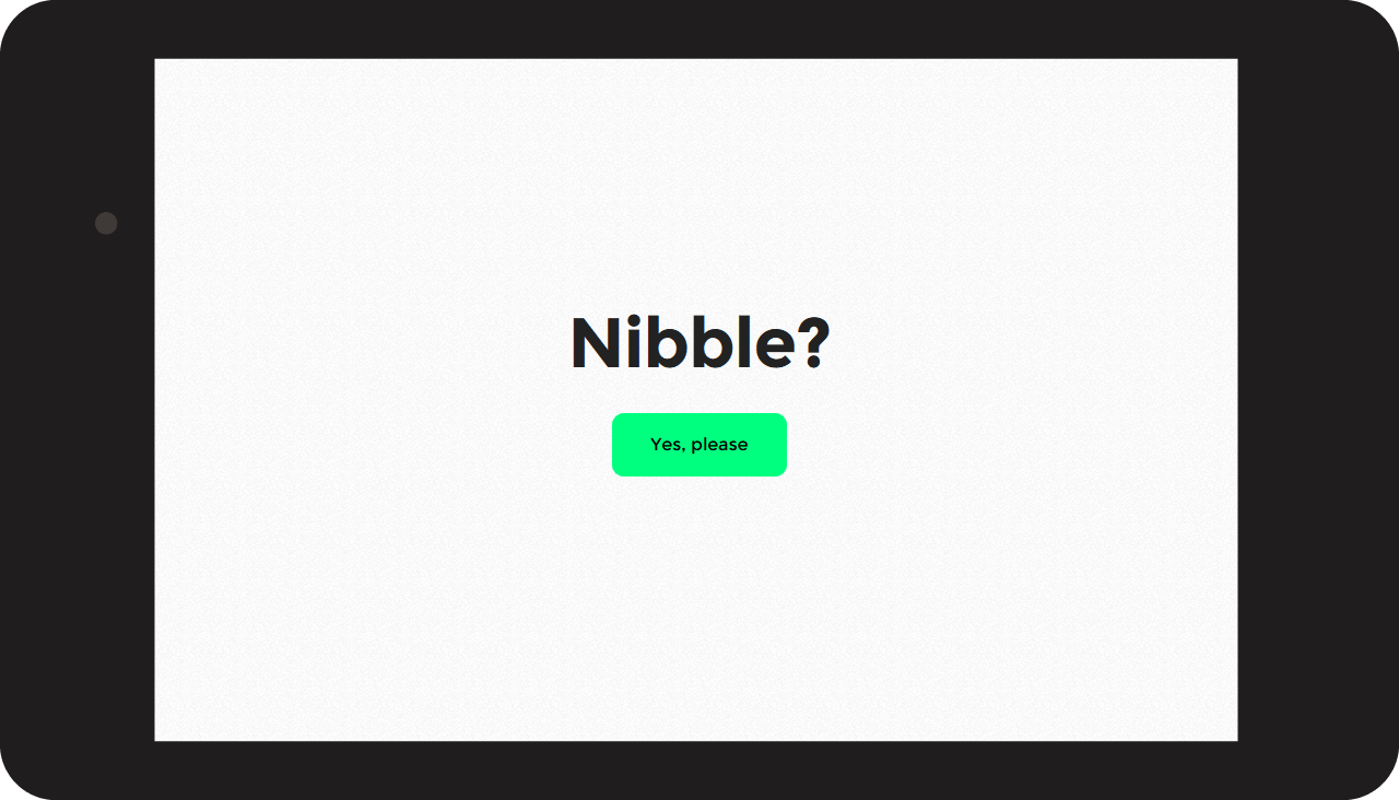 Screenshot of Nibble superimposed on a Google Nexus 7 device.